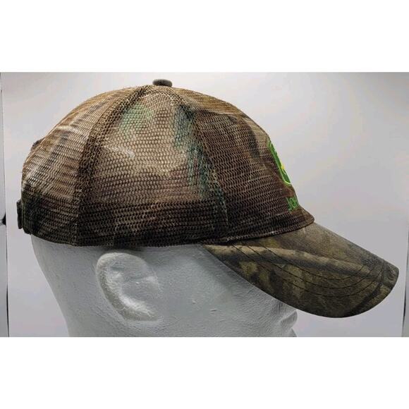 John Deere RealTree Snapback Camouflage Trucker's Cap Hat Mesh‎ Embroidered Camo - Picture 3 of 9
